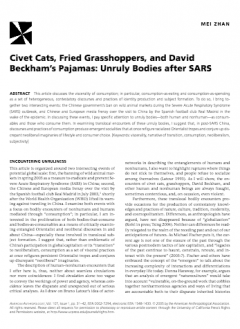 Civet Cats Fried Grasshoppers